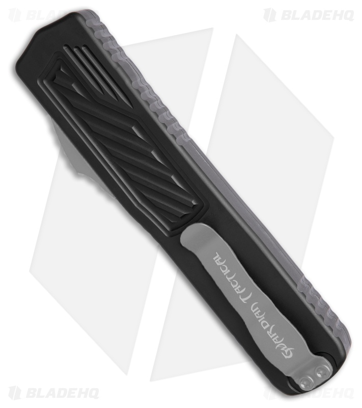 Guardian Tactical Scout D/E OTF Knife Black Aluminum (3.5" Two-Tone Serr Elmax)