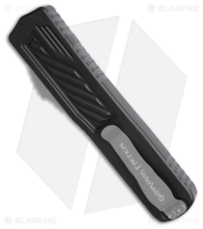 Guardian Tactical Scout D/E OTF Knife Black Aluminum (3.5" Two-Tone Serr Elmax)