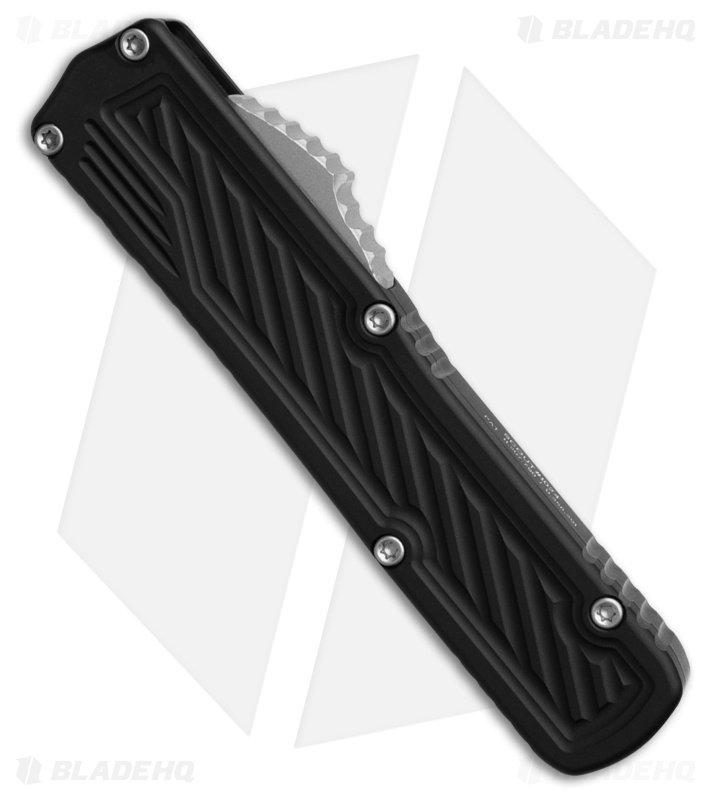 Guardian Tactical Scout D/E OTF Knife Black Aluminum (3.5" Stonewash Elmax)