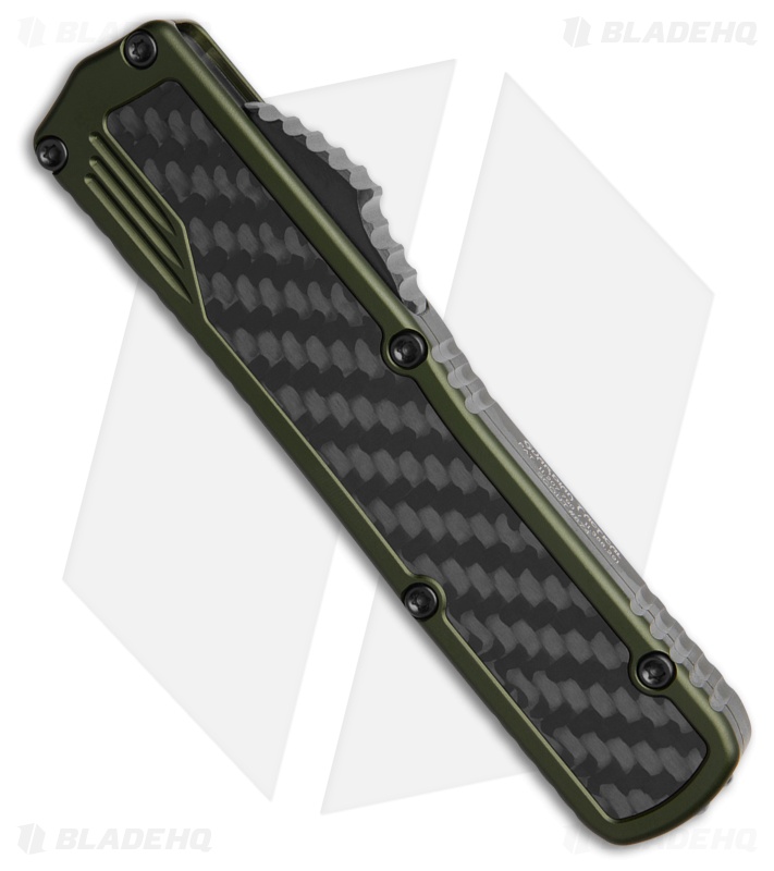 Guardian Tactical Scout D/E OTF Knife OD Green Al/CF (3.5" Two-Tone Serr Elmax)