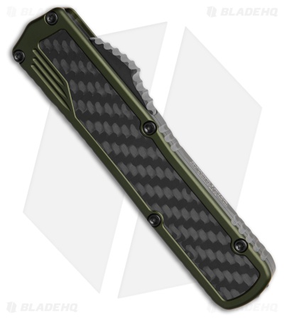 Guardian Tactical Scout D/E OTF Knife OD Green Al/CF (3.5" Two-Tone Serr Elmax)
