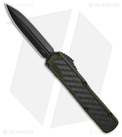 Guardian Tactical Scout D/E OTF Knife OD Green Al + CF (3.5" Black Elmax)