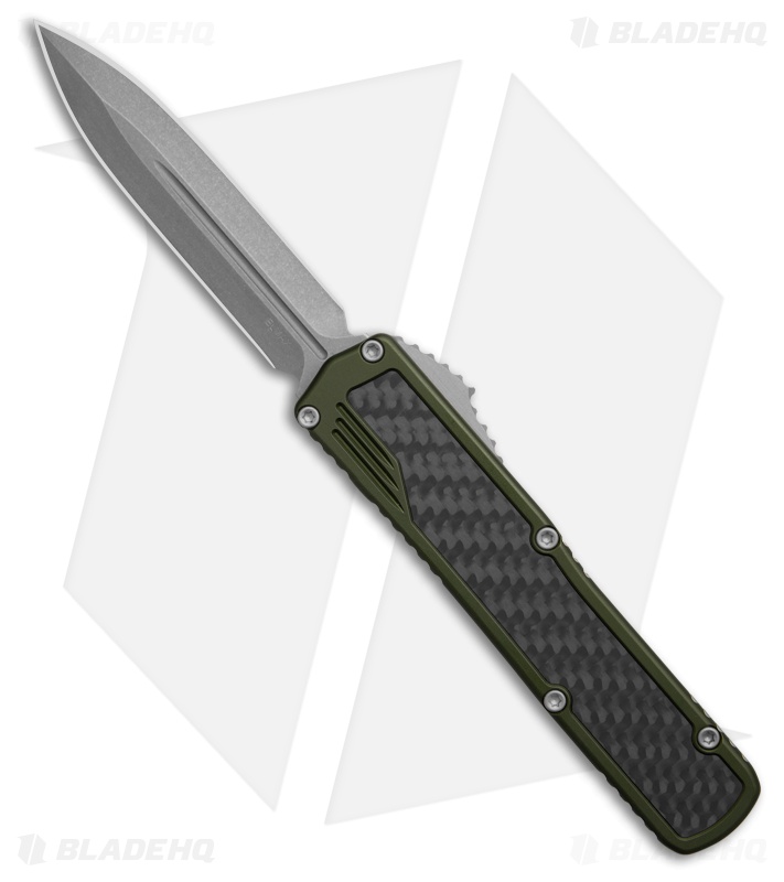Guardian Tactical Scout D/E OTF Knife OD Green Al + CF (3.5" Stonewash Elmax)
