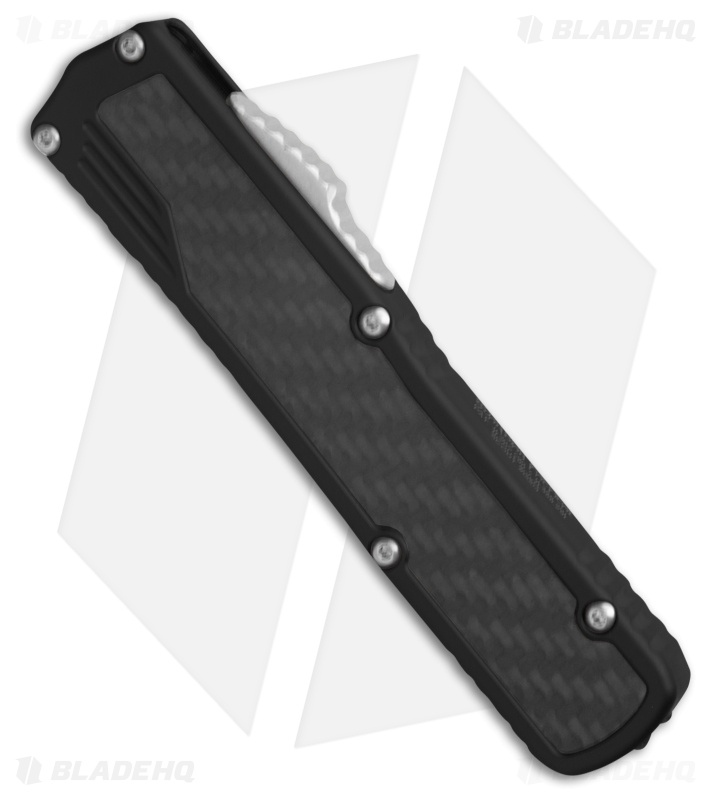 Guardian Tactical Scout S/E OTF Auto Knife Black/CF (3.5" Stonewash Serr) *DISC*