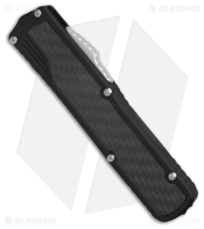 Guardian Tactical Scout S/E OTF Auto Knife Black/CF (3.5" Stonewash Serr) *DISC*