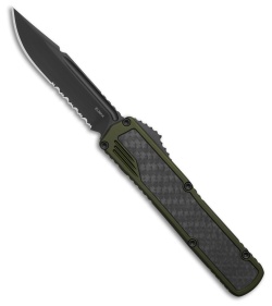Guardian Tactical Scout S/E OTF Knife OD Green Al + CF (3.5" Black Serr Elmax)