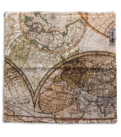 Hanks by Hank 10" x 10" Handkerchief - Old World Map