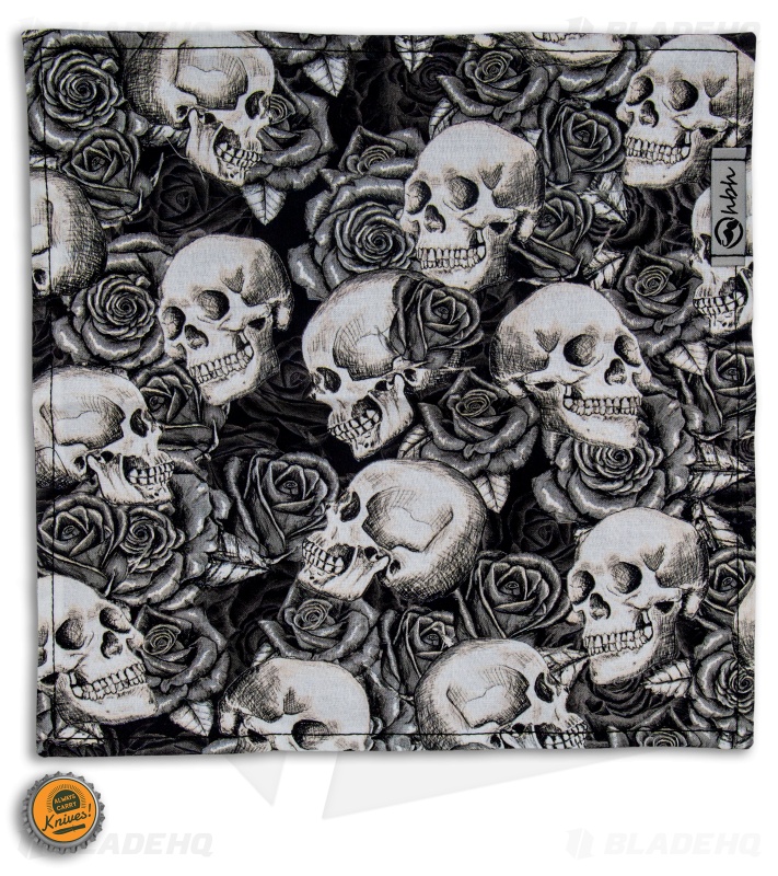 Hanks by Hank 10" x 10" Handkerchief - Skulls & Roses
