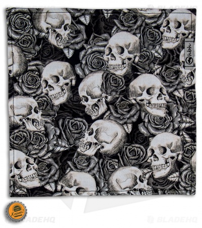 Hanks by Hank 10" x 10" Handkerchief - Skulls & Roses