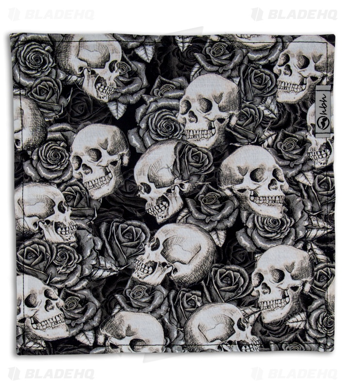 Hanks by Hank 10" x 10" Handkerchief - Skulls & Roses