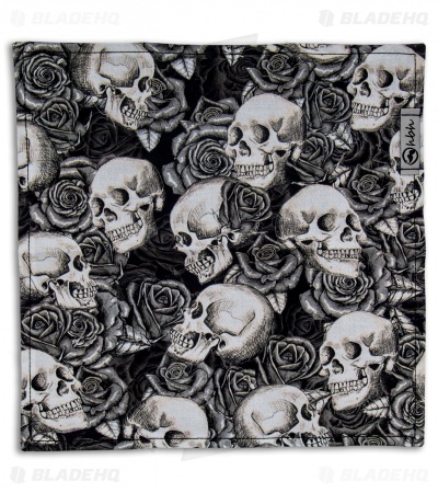 Hanks by Hank 10" x 10" Handkerchief - Skulls & Roses