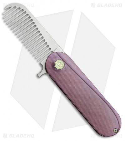 HEAdesigns Sabertooth Folding Comb Purple Titanium (Bead Blast S35VN) 