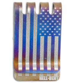 Hell-Bent Holsters American Flag Titanium Money Clip (Anodized)