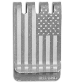 Hell-Bent Holsters American Flag Titanium Money Clip (Stonewash)