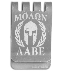 Hell-Bent Holsters Molon Labe Titanium Money Clip (Distressed)