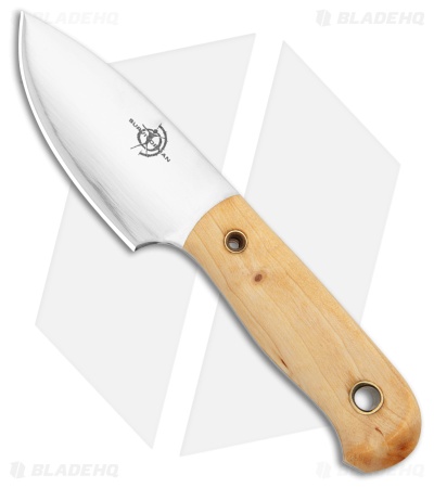 Helle Knives Mandra FG Fixed Blade Knife Curly Birch Wood (2.7" Satin) #1620