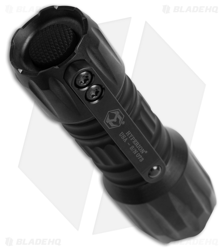 Heretic Knives Hyperion Flashlight DLC Ti/Black Aluminum (1500 Lumens) 