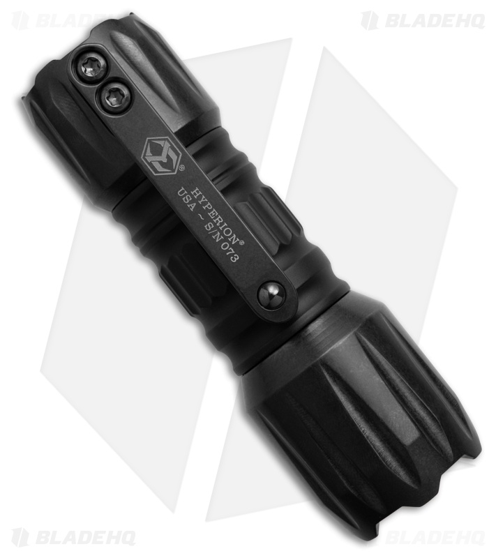 Heretic Knives Hyperion Flashlight DLC Ti/Black Aluminum (1500 Lumens) 