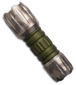Heretic Knives Hyperion Flashlight Flamed Ti/Green Aluminum (1500 Lumens)