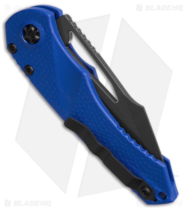 Heretic Knives Mini Pariah S/E Manual Button Lock Knife Blue FRN (3.5" DLC) 