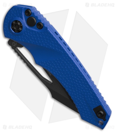 Heretic Knives Mini Pariah S/E Manual Button Lock Knife Blue FRN (3.5" DLC) 