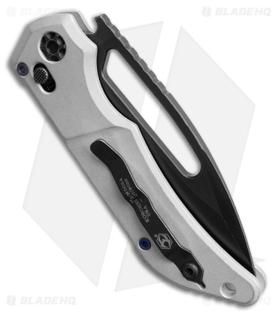 Heretic Koschei Crossbar Lock Knife Blizzardworn Al (3.5" Battleworn Black)