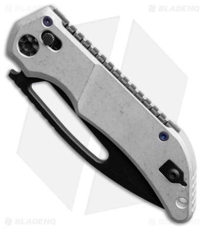 Heretic Koschei Crossbar Lock Knife Blizzardworn Al (3.5" Battleworn Black)