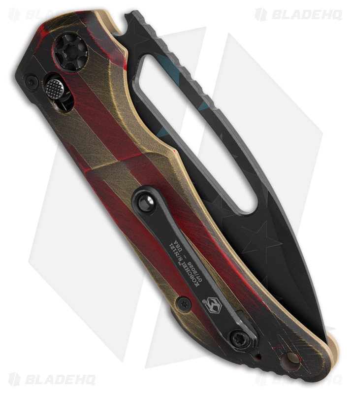 Heretic Koschei S/E USA 250th Edition Crossbar Lock Knife (3.5" Black)
