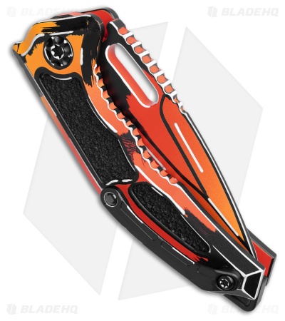 Heretic Knives Medusa Auto Tanto Knife Orange Cel-Shade (3" Cerakote)