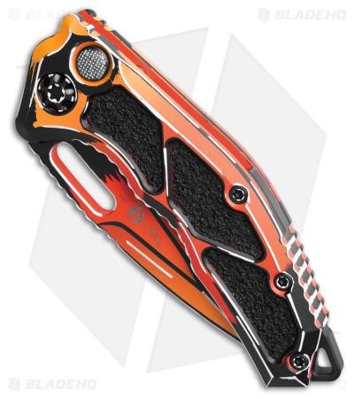 Heretic Knives Medusa Auto Tanto Knife Orange Cel-Shade (3