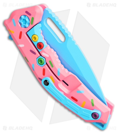 Heretic Knives Medusa Manual BHQ Exclusive Dessert Warrior Aluminum (3" Blue)