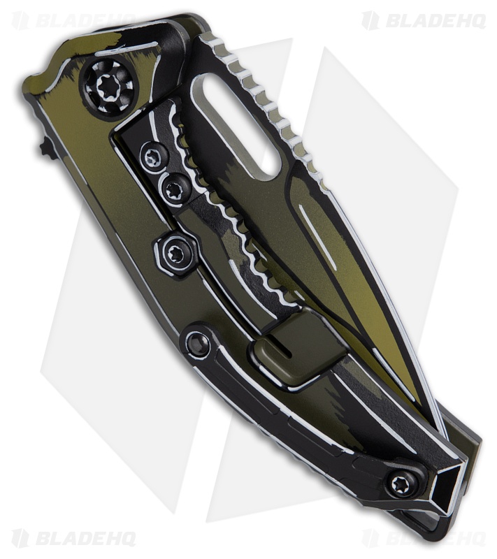 Heretic Medusa Manual Knife OD Green Cel Shade