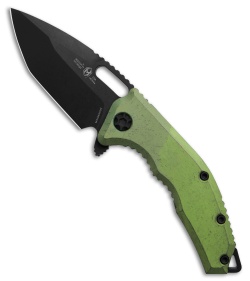 Heretic Knives Medusa Manual Frame Lock Knife Antique Green Ti (3" DLC)