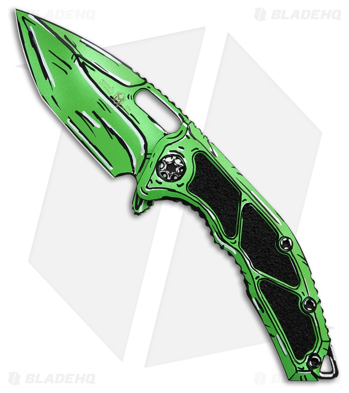 Heretic Medusa Manual Pocket Knife Toxic Green Cell-Shaded