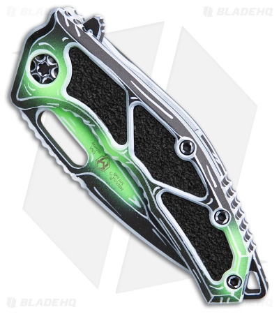 Heretic Knives Medusa Manual Knife Negative Cel Shade Toxic Green (3" NCSTG)