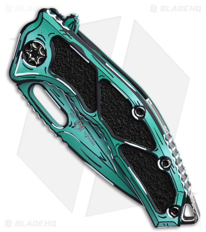 Heretic Knives Medusa Manual Recurve Knife Turquoise Cel Shade (3" Cel Shade)