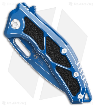 Heretic Knives Medusa Zero Forks Manual Frame Lock Knife Blue Al (3" Cel-Shade)