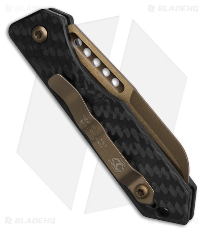 Heretic Jinn Automatic Knife Carbon Fiber (3" Bronze MagnaCut)