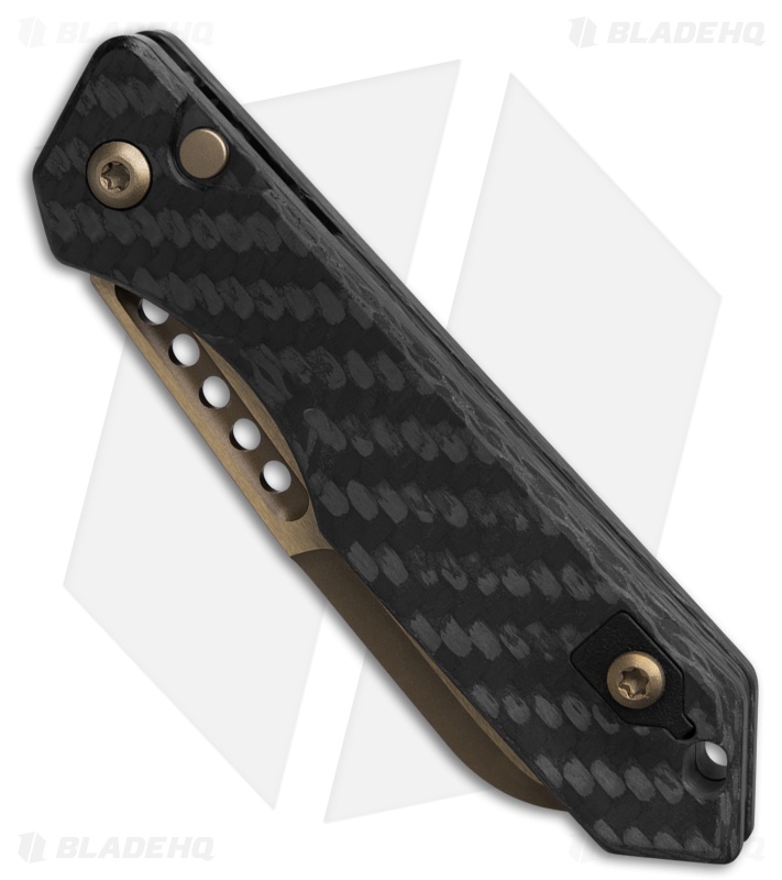 Heretic Jinn Automatic Knife Carbon Fiber (3" Bronze MagnaCut)