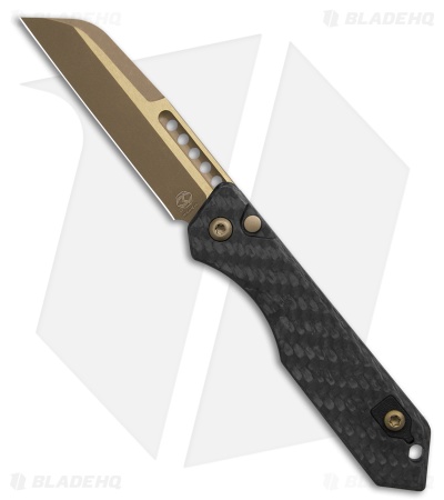 Heretic Jinn Automatic Knife Carbon Fiber (3" Bronze MagnaCut)