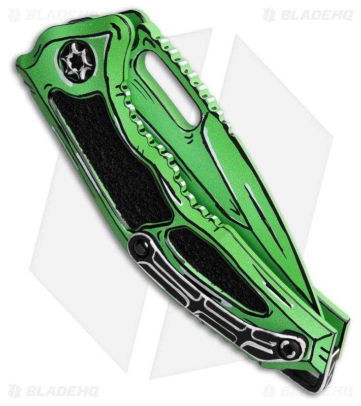 Heretic Medusa Auto Recurve Pocket Knife Toxic Green