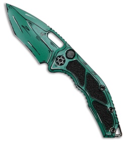 Heretic Knives Medusa Auto Recurve Knife Turquoise Cell-Shaded Al (3" Cerakote)