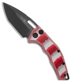 Heretic Knives Medusa Auto Tanto MagnaCut Knife Candy Cane G-10 (3" DLC)