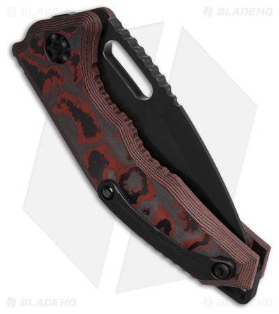 Heretic Knives Medusa Auto Tanto MagnaCut Knife Red Camo Carbon Fiber (3" DLC)