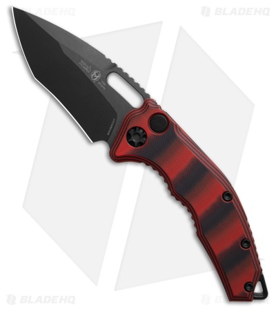 Heretic Knives Medusa Automatic Recurve Tactical Knife Red/Black G-10 (3" DLC)