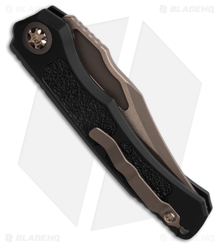 Heretic Knives Wraith Auto Bowie Knife Black Aluminum (3.6" Bronze)