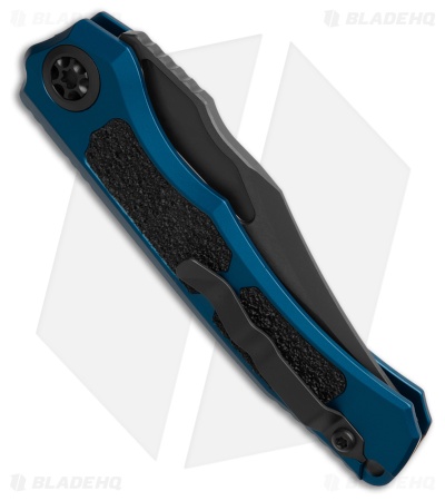 Heretic Knives Wraith Auto Bowie Knife Blue Aluminum (3.6" DLC)