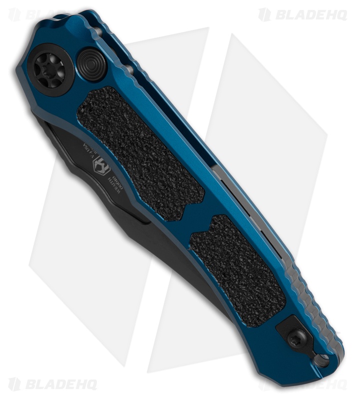 Heretic Knives Wraith Auto Bowie Knife Blue Aluminum (3.6" DLC)
