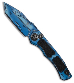Heretic Knives Wraith Auto Tanto Knife Blue Cel Shade (3.6" Blue Cel Shade)