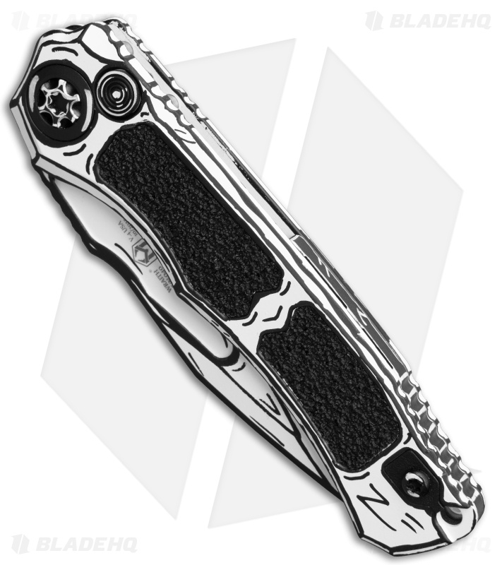 Heretic Knives Wraith Auto Tanto Knife White Cel Shade (3.6" White Cel Shade)